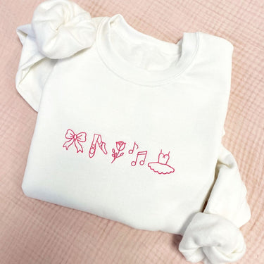 Embroidered Dance Icon Sweatshirt | Cute Dance Top | Gift for Dancer | Gemma Crewneck Sweatshirt | Dance Mom Sweatshirt